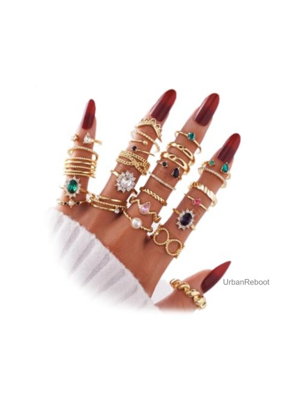 Stackable Knuckle Rings Set Gold Boho Vintage Dainty Rings Women 19-36 Pcs